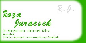 roza juracsek business card